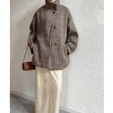 スタンドカラーシャギーコート | JUNOAH | 詳細画像4 