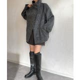 スタンドカラーシャギーコート | JUNOAH | 詳細画像8 