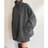 スタンドカラーシャギーコート | JUNOAH | 詳細画像9 