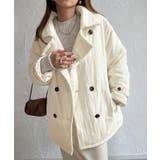 アイボリー | ミドル丈中綿コート | JUNOAH