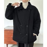 ブラック | ミドル丈中綿コート | JUNOAH