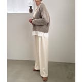 シャツレイヤードオーバーサイズシャギーニット | JUNOAH | 詳細画像15