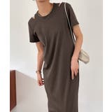 【取り外し可能パット付き】レイヤードカットソーワンピースset | JUNOAH | 詳細画像12