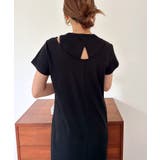 ブラック | 【取り外し可能パット付き】レイヤードカットソーワンピースset | JUNOAH