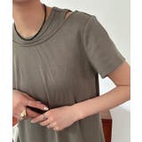 【取り外し可能パット付き】レイヤードカットソーワンピースset | JUNOAH | 詳細画像7