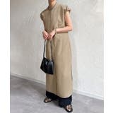 グレージュ | バルーンショルダーワンピース | JUNOAH