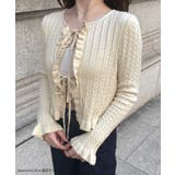 リボンフリルニットカーディガン | JUNOAH | 詳細画像2 