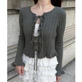 リボンフリルニットカーディガン | JUNOAH | 詳細画像4 