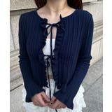 リボンフリルニットカーディガン | JUNOAH | 詳細画像5 