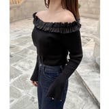 フリルニットトップス | JUNOAH | 詳細画像4 