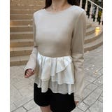 ペプラムドッキングトップス | JUNOAH | 詳細画像6 