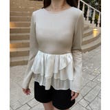 ペプラムドッキングトップス | JUNOAH | 詳細画像7 