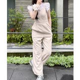 アイボリー | リネン混ショルダーリボンデザインオールインワン | JUNOAH