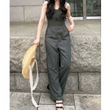 リネン混ショルダーリボンデザインオールインワン | JUNOAH | 詳細画像8 