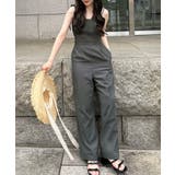 リネン混ショルダーリボンデザインオールインワン | JUNOAH | 詳細画像9 