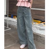 バックレースアップデニムワイドパンツ | JUNOAH | 詳細画像5