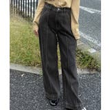 バックレースアップデニムワイドパンツ | JUNOAH | 詳細画像6