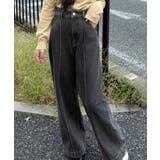 バックレースアップデニムワイドパンツ | JUNOAH | 詳細画像7