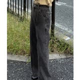 バックレースアップデニムワイドパンツ | JUNOAH | 詳細画像8