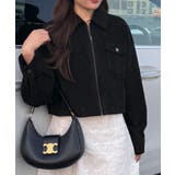 ブラック | ショート丈スエードブルゾン | JUNOAH