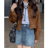 ショート丈スエードブルゾン | JUNOAH | 詳細画像4 