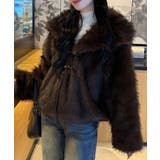 ブラウン | ビックカラーフェイクファージャケット | JUNOAH