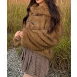 ライトブラウン | ビックカラーフェイクファージャケット | JUNOAH