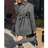 ベルト付きシャギーミドルコート | JUNOAH | 詳細画像5