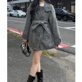 ベルト付きシャギーミドルコート | JUNOAH | 詳細画像8