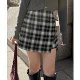 チャコール | バックレースアップミニスカパン | JUNOAH