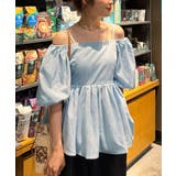 ライトブルー | チョーカー付きバックスリットペプラムトップス | JUNOAH