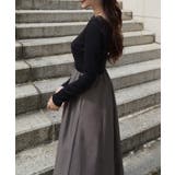 異素材ドッキングバックオープンワンピース | JUNOAH | 詳細画像10 