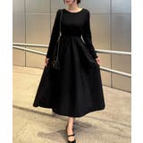 異素材ドッキングバックオープンワンピース | JUNOAH | 詳細画像3 