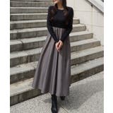 異素材ドッキングバックオープンワンピース | JUNOAH | 詳細画像8 