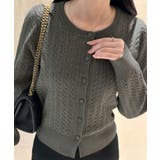 長袖ケーブルニットカーディガン | JUNOAH | 詳細画像10