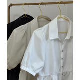パフスリーブペプラムブラウス | JUNOAH | 詳細画像13