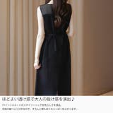 シアードッキングベルト付きIラインワンピース | JUNOAH | 詳細画像3