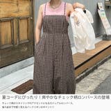 バックリボンチェックロンパース | JUNOAH | 詳細画像3