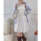 ホワイト | 綿レースドロストミニワンピース | JUNOAH