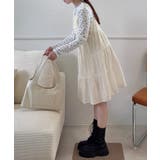 綿レースドロストミニワンピース | JUNOAH | 詳細画像8 