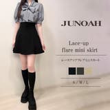 レースアップフレアミニスカート | JUNOAH | 詳細画像1 