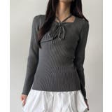 ビスチェリボンホルターニット | JUNOAH | 詳細画像4 