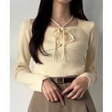 ビスチェリボンホルターニット | JUNOAH | 詳細画像7 