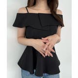 オフショルペプラムキャミトップス | junoah | 詳細画像3 
