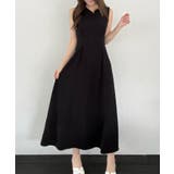 ブラック | キーネックノースリーブワンピース | JUNOAH