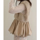 前後2wayボアバルーンペプラムベスト | JUNOAH | 詳細画像5 