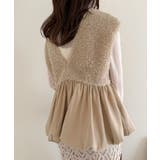 前後2wayボアバルーンペプラムベスト | JUNOAH | 詳細画像6 