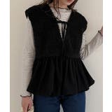 前後2wayボアバルーンペプラムベスト | JUNOAH | 詳細画像9 