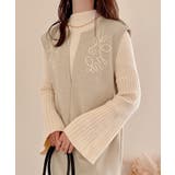 コード刺繍キーネックワンピース | JUNOAH | 詳細画像9