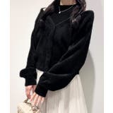 シャギードッキングショートニットトップス | JUNOAH | 詳細画像11 